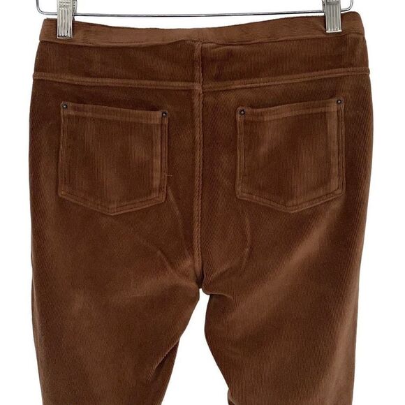 Memoi Womens Thin-Rib Slim-Cut‎ Stretch Corduroy Leggings Brown Size M/L - Picture 4 of 6